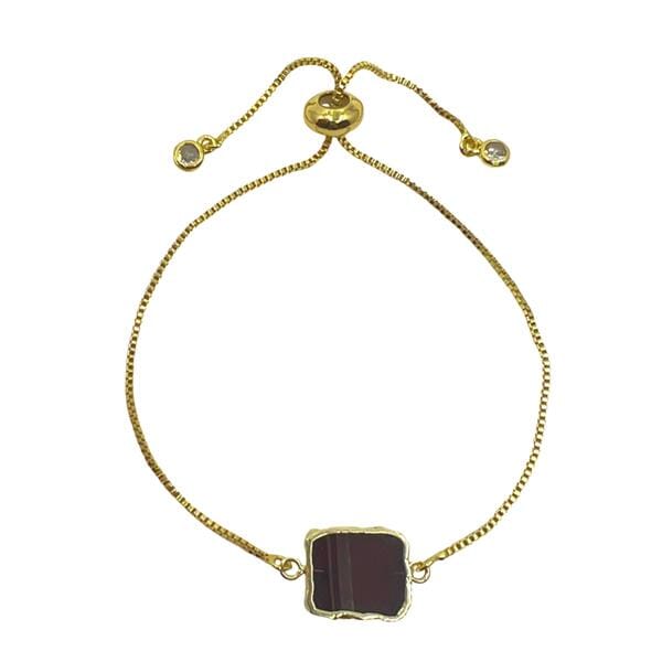 Electroform Stone Pull Bracelet: Garnet (PBT748R) Bracelet athenadesigns