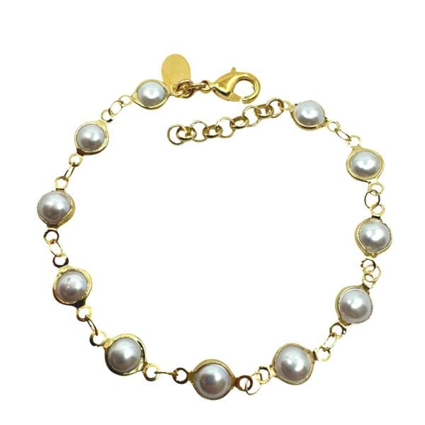 Pearl 'Coin' Bracelet: (BG3406) Bracelet athenadesigns