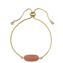 Load image into Gallery viewer, Pull Chain Bracelet: Rectangular Pink Opal (PBT780PO) Bracelet athenadesigns 

