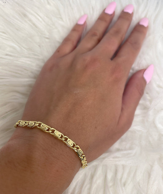 18kt Gold Fill 'Fancy Link' Bracelet (BG4088) Bracelet athenadesigns