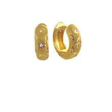 Load image into Gallery viewer, Hoop: Gold Fill and CZ Stars (EGH445STR) Earrings athenadesigns