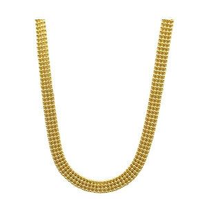 4 Row Gold Plated 'Ball Chain' Choker Necklace (NG4666) Necklaces athenadesigns 