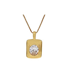 Load image into Gallery viewer, 18kt Gold Fill Tag With Cz Center on 18ktGol Fill Chain (NGCP4805) Necklaces athenadesigns 
