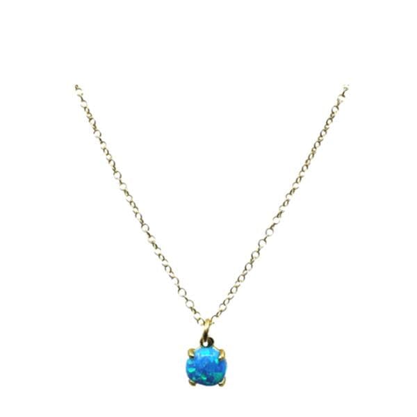Dainty Opalite Necklace on GF Chain: Blue (NGCH74OPB) Necklaces athenadesigns