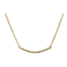 Load image into Gallery viewer, Curved CZ Gold Vermeil Necklace (NCG4058) Necklaces athenadesigns