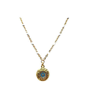 Mix & Match: Choose From 4 Charms on Vermeil Enamel Chain (NG704W_) Necklaces athenadesigns Charm: CZ Mosaic 
