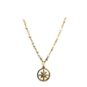 Mix & Match: Choose From 4 Charms on Vermeil Enamel Chain (NG704W_) Necklaces athenadesigns Charm: NorthStar 