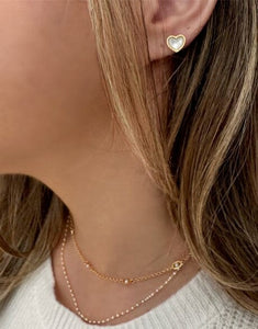 Pearl: Delicate Pearl Links in Gold Fill Chain: (NCG4380) Necklaces athenadesigns 