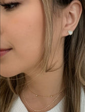 Load image into Gallery viewer, Mother of Pearl and Gold Vermeil Heart Post Earrings (EGP43HRT) Earrings athenadesigns 
