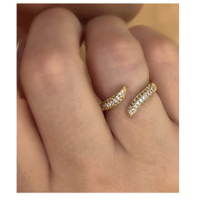 Load image into Gallery viewer, Adjustable Ring: Micro Pave CZ Open Wrap (RG4550) Rings athenadesigns