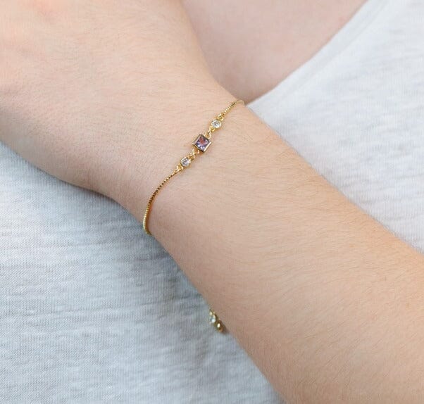 Birthstone Pull Chain Bracelet - June Bracelets athenadesigns