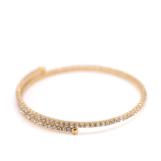 Crystal CZ Wrap Bracelet: Gold Bracelet athenadesigns