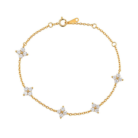 Petite CZ Clover Bracelet Bracelets Everful