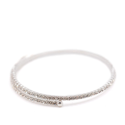 Silver Crystal Wrap Bracelet Bracelet athenadesigns