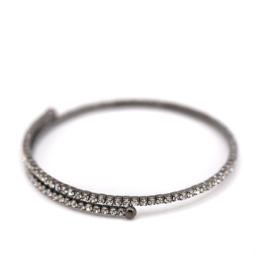 Black Crystal Wrap Bracelet Bracelet athenadesigns