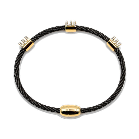 Two Tone Cable Magnetic Bracelet Bracelet athenadesigns BXG4005