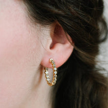 Load image into Gallery viewer, Cz Round Hoops Earrings athenadesigns