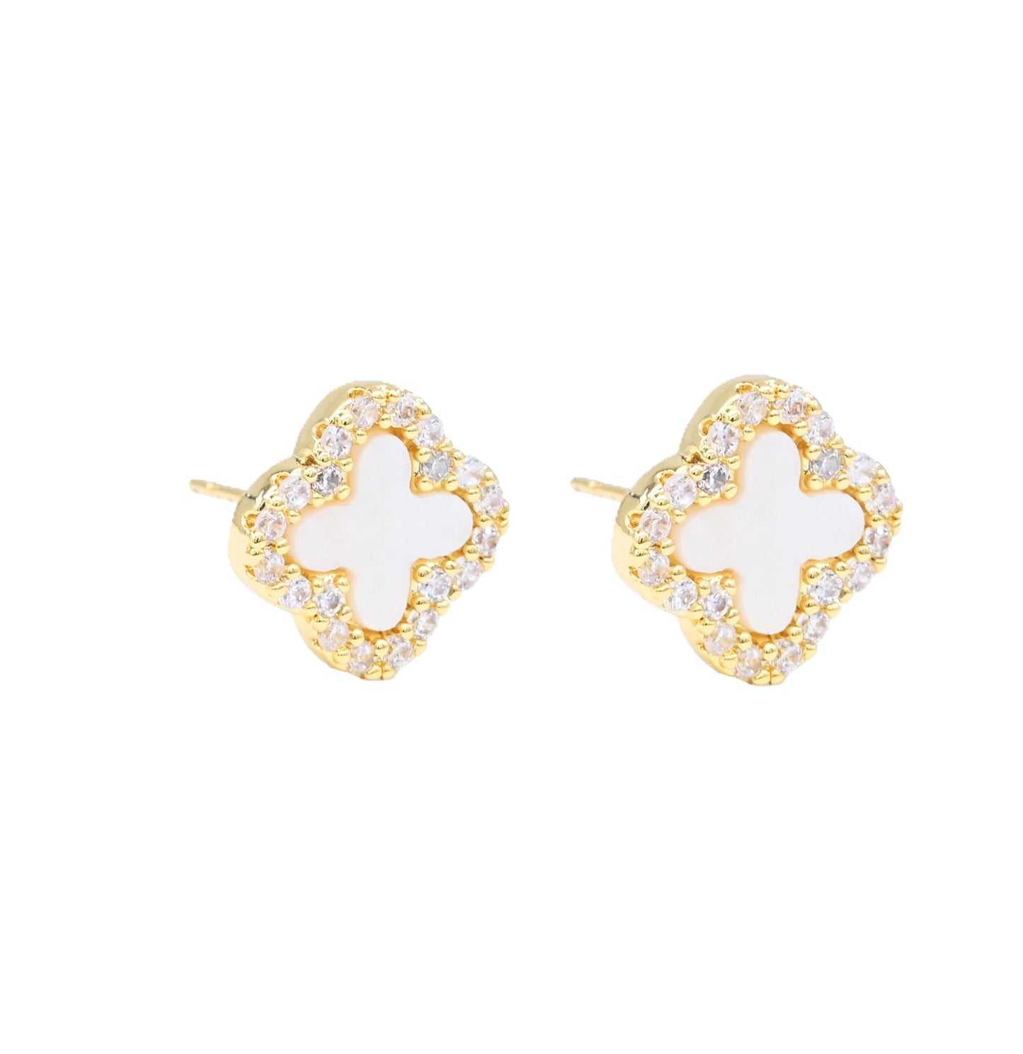 MOP Clover Studs Earrings Milaa EGP35NMOP Gold