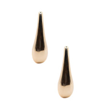Load image into Gallery viewer, Long Plated Teardrop Post Earring: Gold Earrings athenadesigns EGP4008