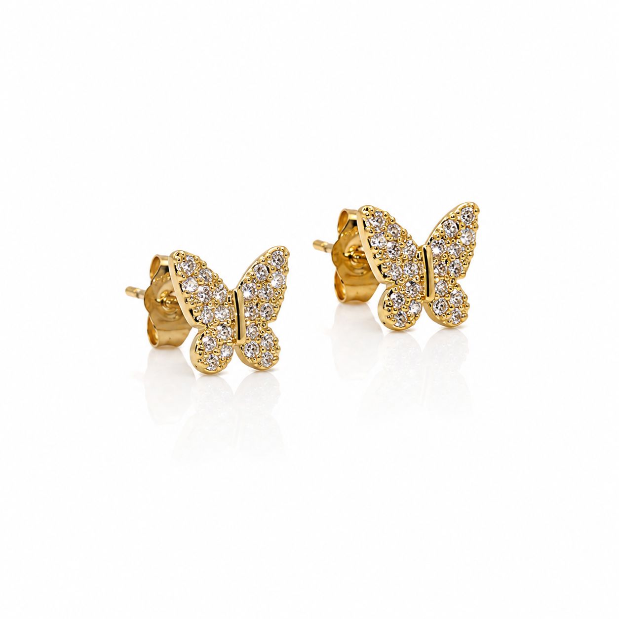 Pave Butterfly Post Earrings Earrings Davinci