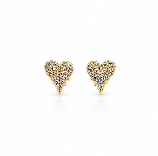Heart Pave Studs Earrings athenadesigns EGP45HRT