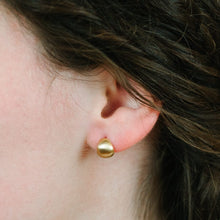 Load image into Gallery viewer, Brushed Half Hoop w/Post Earrings athenadesigns