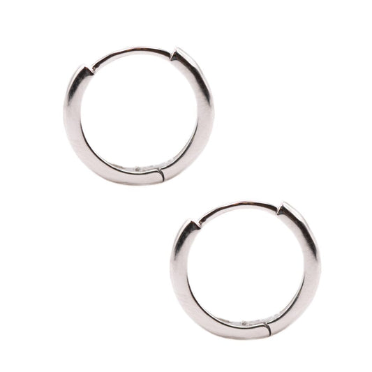 Hoop Earring 15mm: Gold Vermeil or Sterling(E_H400/15) Earrings athenadesigns Sterling: EH400/15