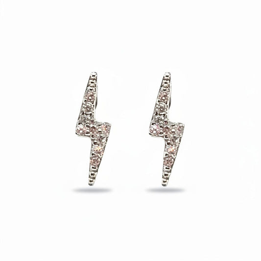 Lightning Bolt Studs Earrings athenadesigns EP45LTN Silver
