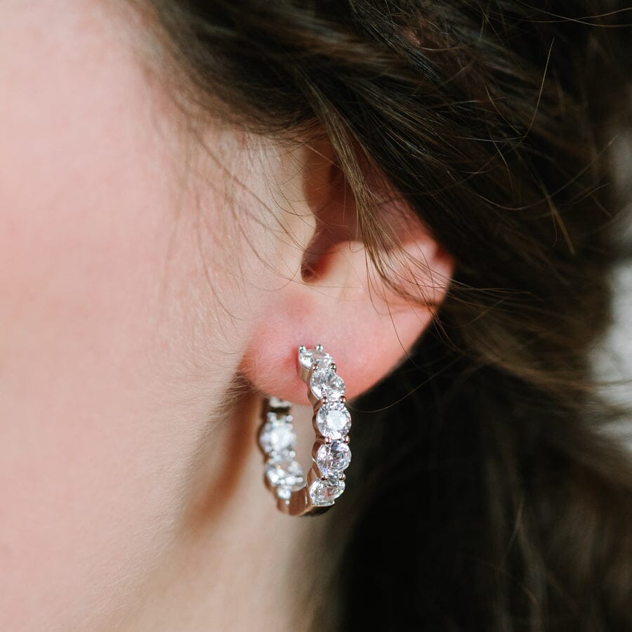 Fancy CZ Hoops Earrings athenadesigns
