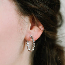 Load image into Gallery viewer, Cz Round Hoops Earrings athenadesigns