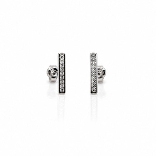 CZ Bar Stud Earrings Earrings athenadesigns ESP485