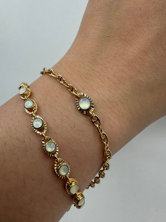 Opalite Fancy Link Bracelet: (BG485OP) Bracelet athenadesigns