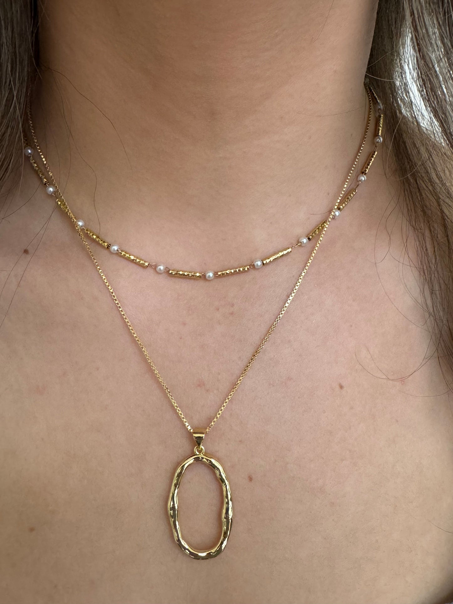 Large Oval 22Kt Pendant (NGCP4800) Necklaces athenadesigns