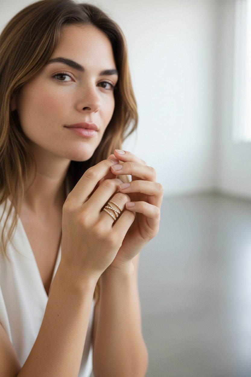 Crystal Cuff Ring Rings RM