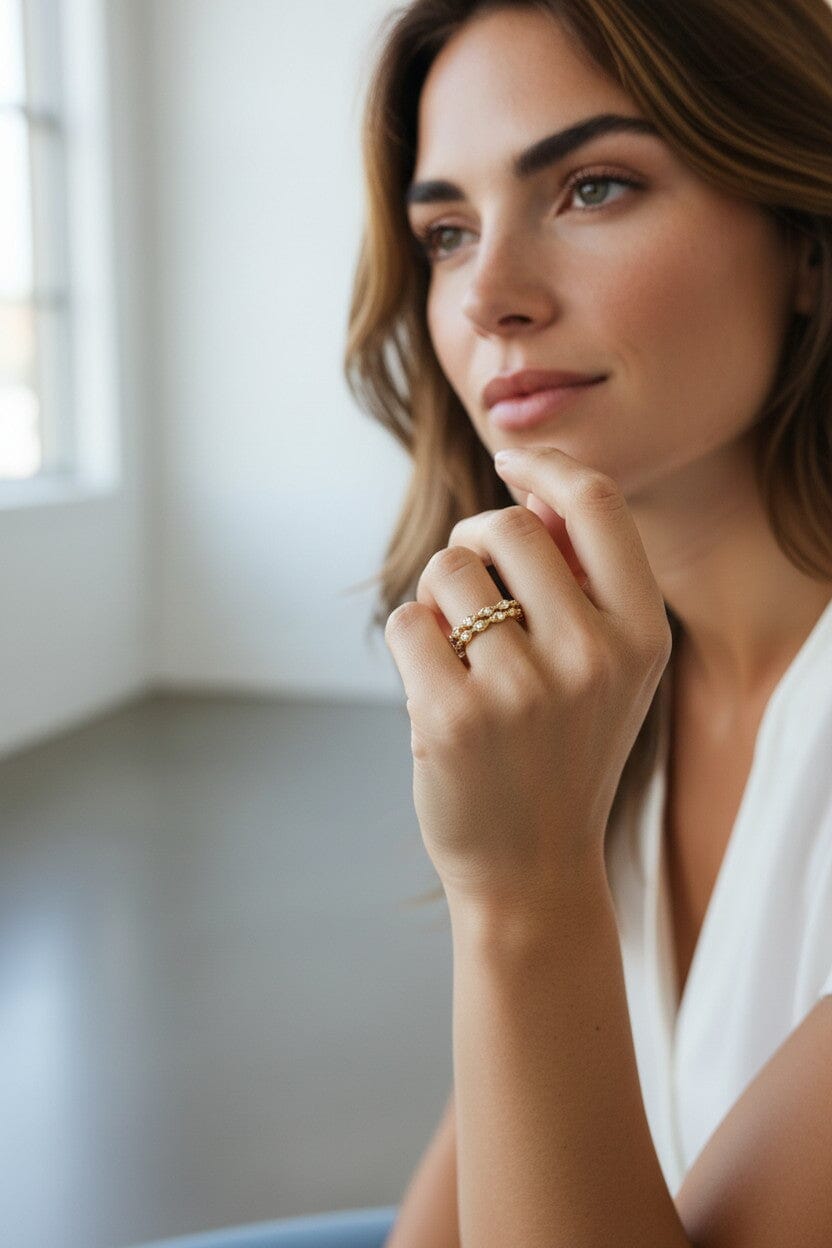 Petite Flower Bands Ring Rings Trend Lab