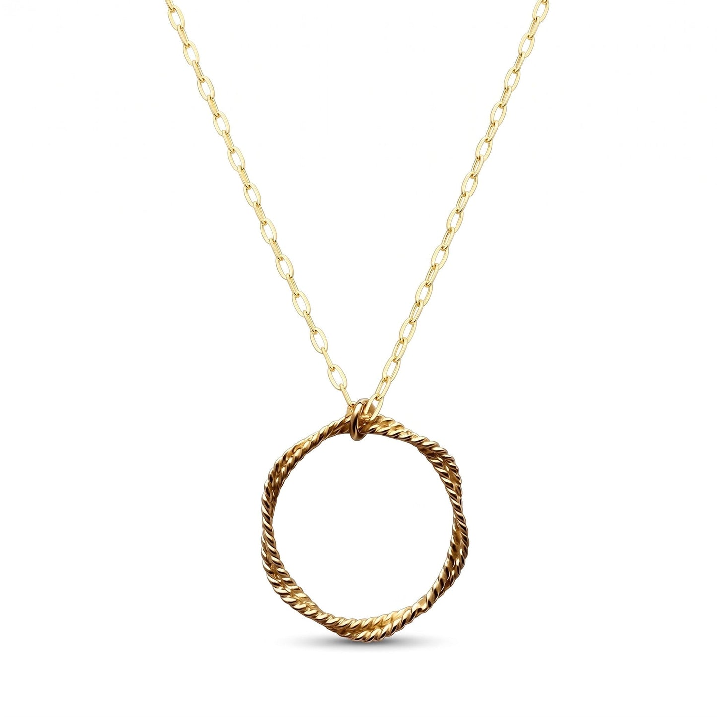 Twisted Circle Necklace Necklaces athenadesigns NGC400