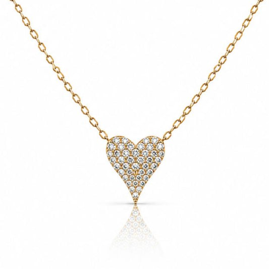 Petite Heart Pave Necklace Necklaces athenadesigns NGC45HRT/S