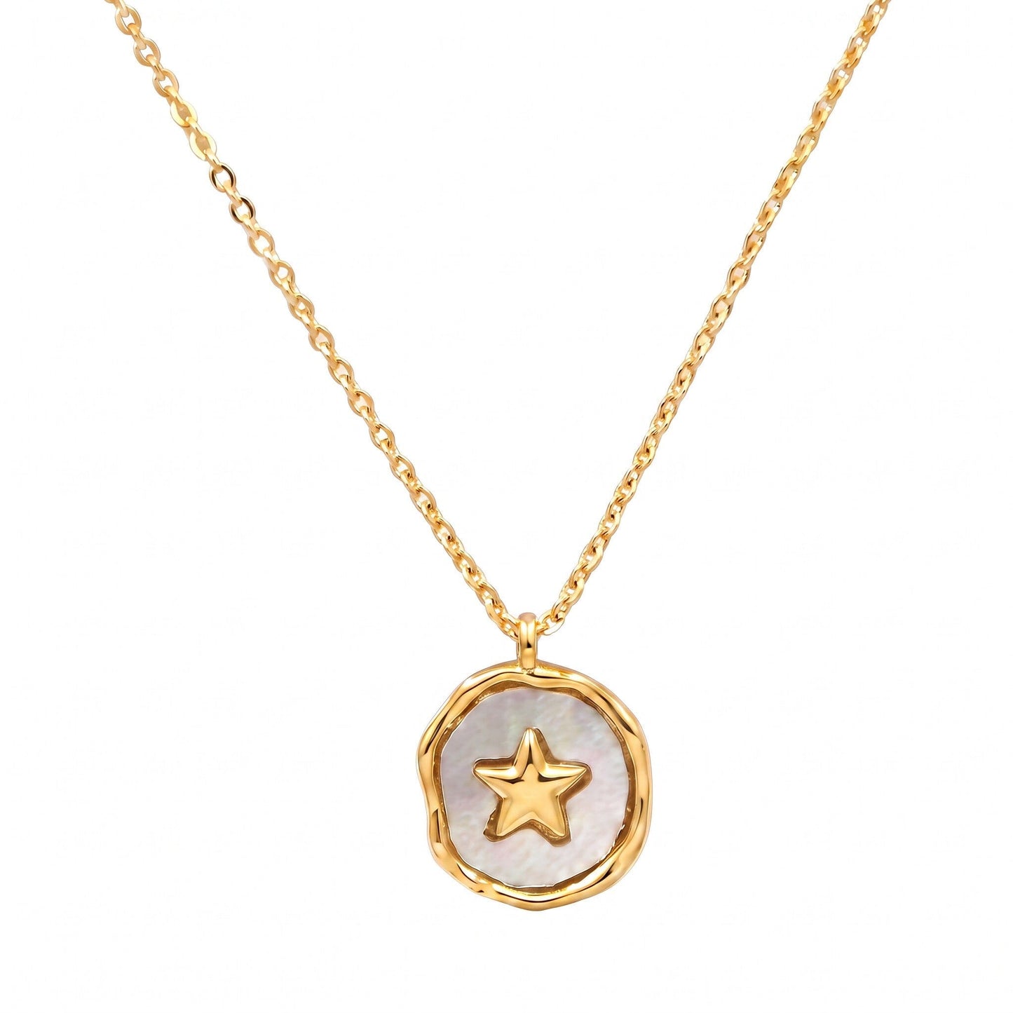 Small Star Charm Necklace Necklaces athenadesigns NGCH463STR Gold