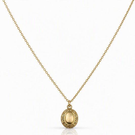 Oval Locket Necklace Necklaces athenadesigns