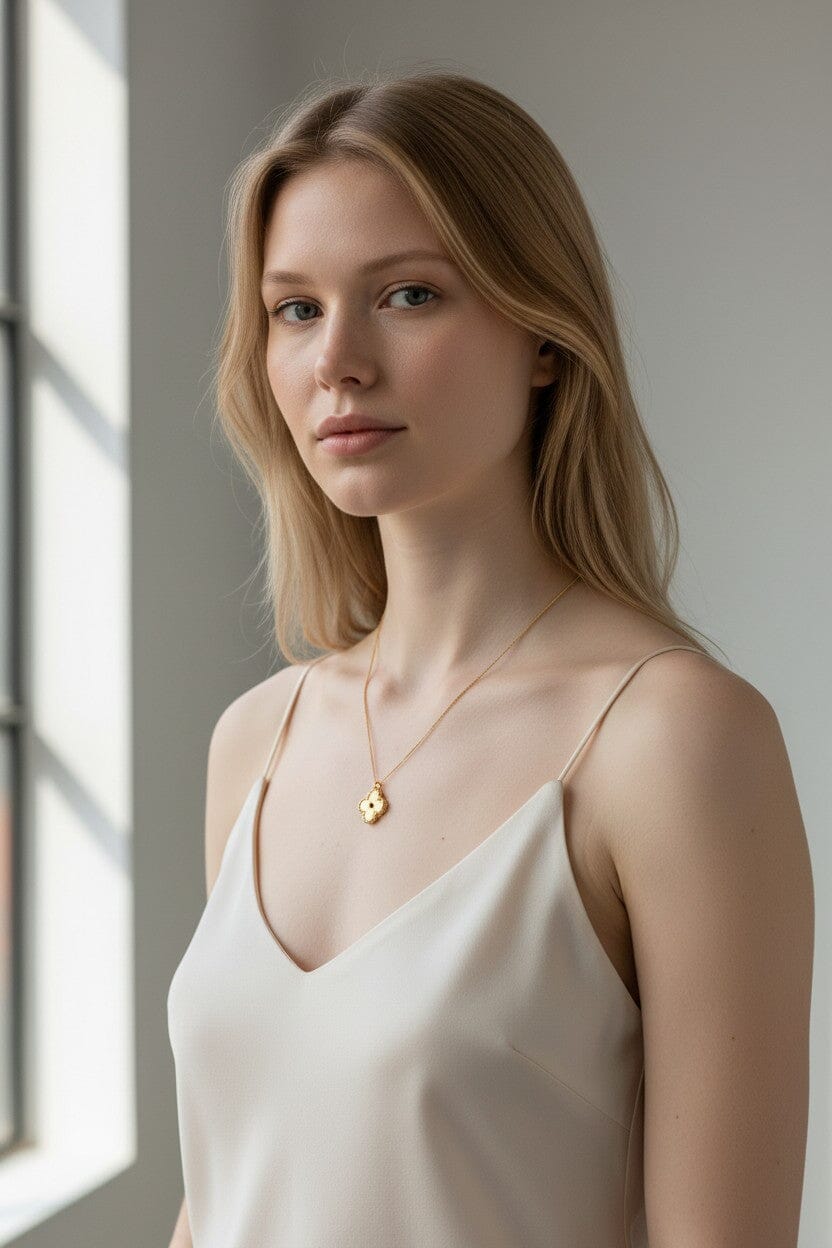 Clover Gold Fill Necklace Necklaces athenadesigns