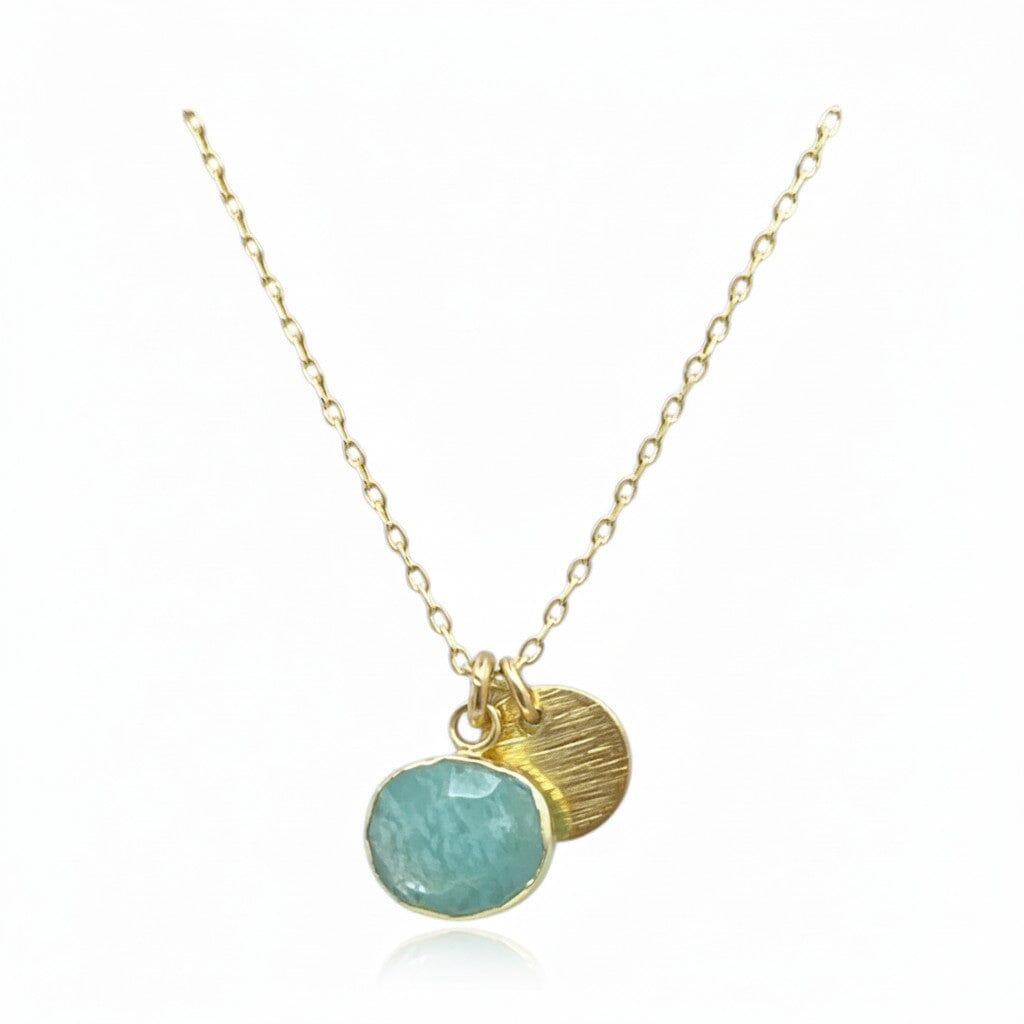 Amazonite Charm Necklace Necklaces athenadesigns NGCH7408AZ