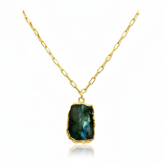 Labradorite Chain Necklace Necklaces athenadesigns NGCP749LD