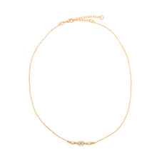 Load image into Gallery viewer, Square Bezel Birthstone Necklace - April Necklaces athenadesigns NGSB04CL Diamond Clear