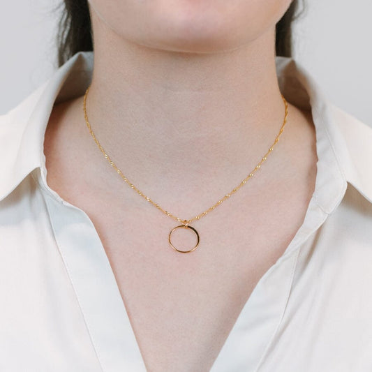 Open Circle Necklace Necklaces athenadesigns