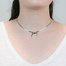 Load image into Gallery viewer, Herringbone Bow Necklace Necklaces athenadesigns