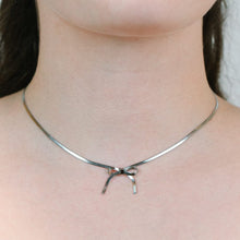 Load image into Gallery viewer, Herringbone Bow Necklace Necklaces athenadesigns