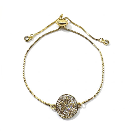 Sand Dollar Pull Chain Bracelet Bracelet Beads PGBT465SD Gold