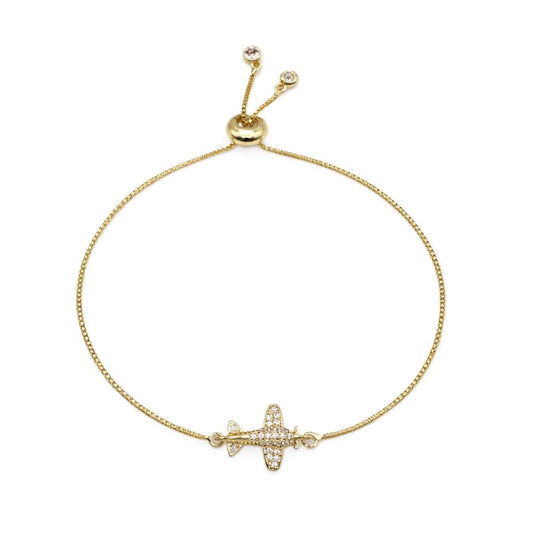 Jetsetter Pull Chain Bracelet Bracelets Beads PGBT531RG Gold