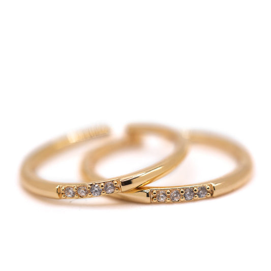 Double Band with CZ Rings athenadesigns