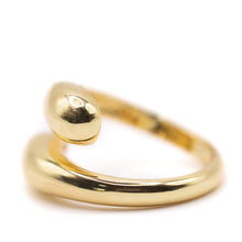 Load image into Gallery viewer, Double Teardrop Adjustable Ring: Gold Plated Rings Athena Designs